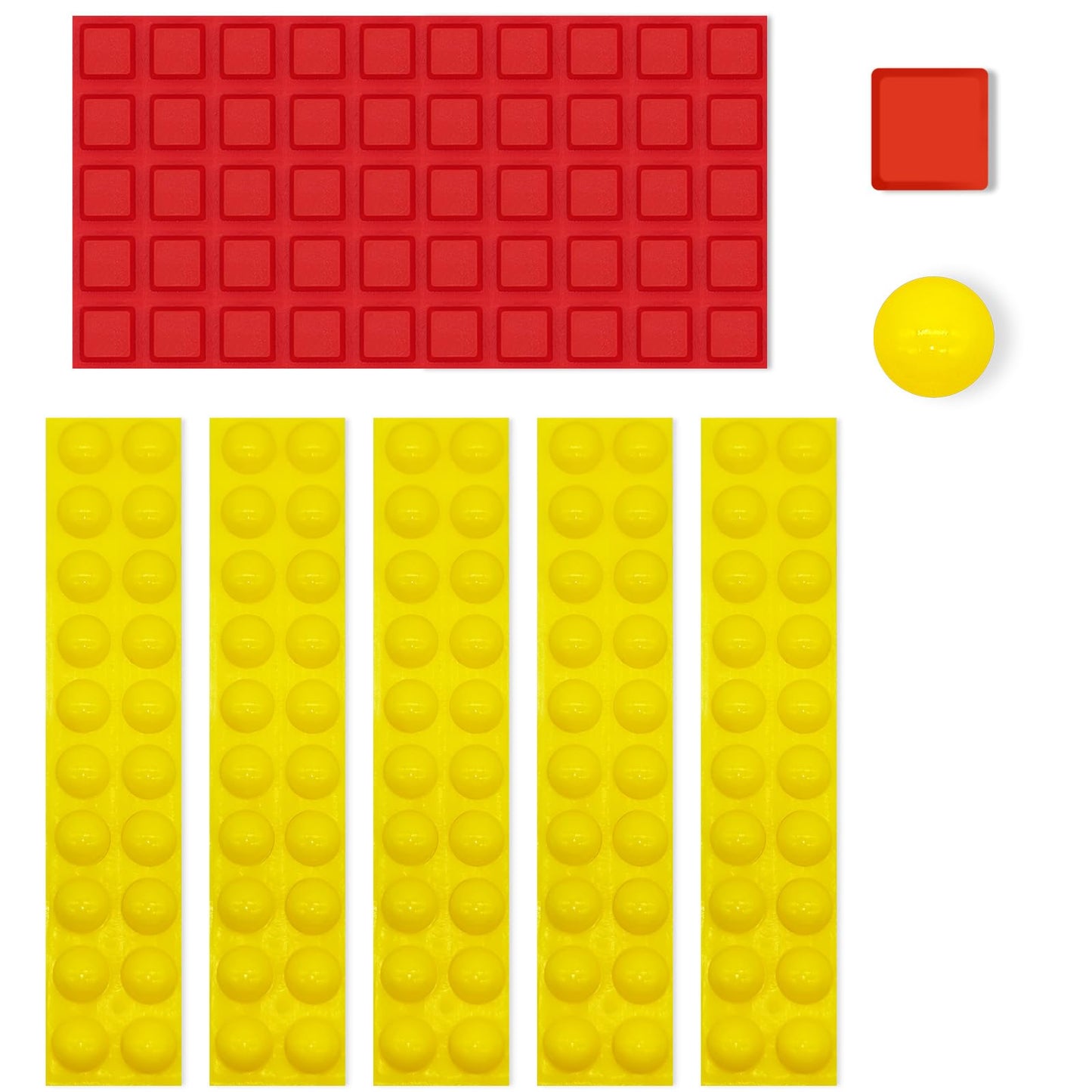 150 Pcs Combo Pack(Yellow and Red) -Bump Dots for Visually Impaired