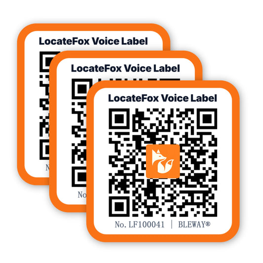 LocateFox QR Label Master Pack — 96 Pcs Waterproof Durable Stickers