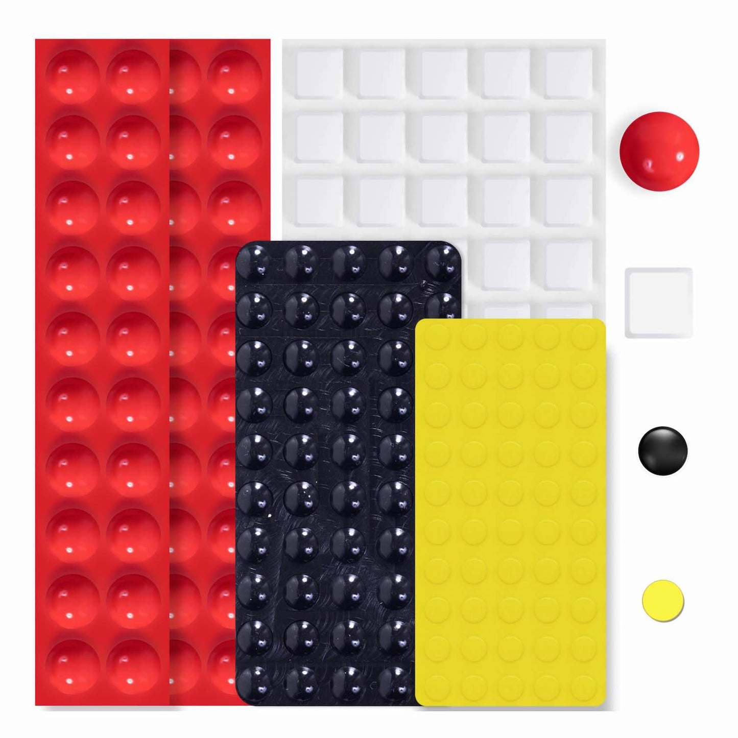 165 Pcs Combo Pack(Red&White&Black&Yellow) -Bump Dots for Visually Impaired