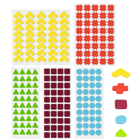 Bump Dots for Visually Impaired 200 Pcs Combo Pack(Yellow&Red&Blue&Purple&Green) - Low Vision Aids Braille Stickers Raised Tactile Dots for Elderly, Blind